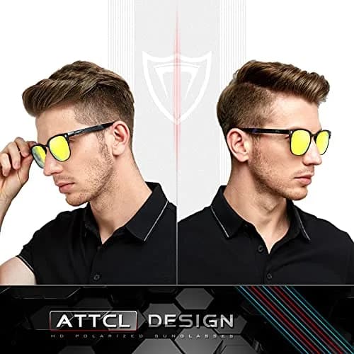 ATTCL Night Driving Glasses for Men & Women HD Yellow Lenses | Anti-Glare, Lightweight Metal Frame (135mm) | Night Safety thumbnail 4