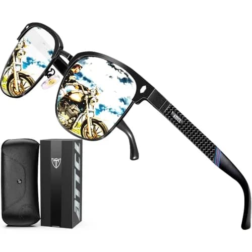 ATTCL Polarized Sunglasses Men Semi Rimless Al-Mg Metal UV400 Lightweight | True Color & Glare-Free Vision thumbnail 1