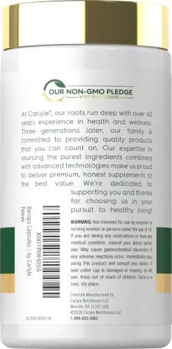 Carlyle Bacopa Monnieri Capsules | 180 Count (Pack of 1) | Gluten Free Supplement thumbnail 3
