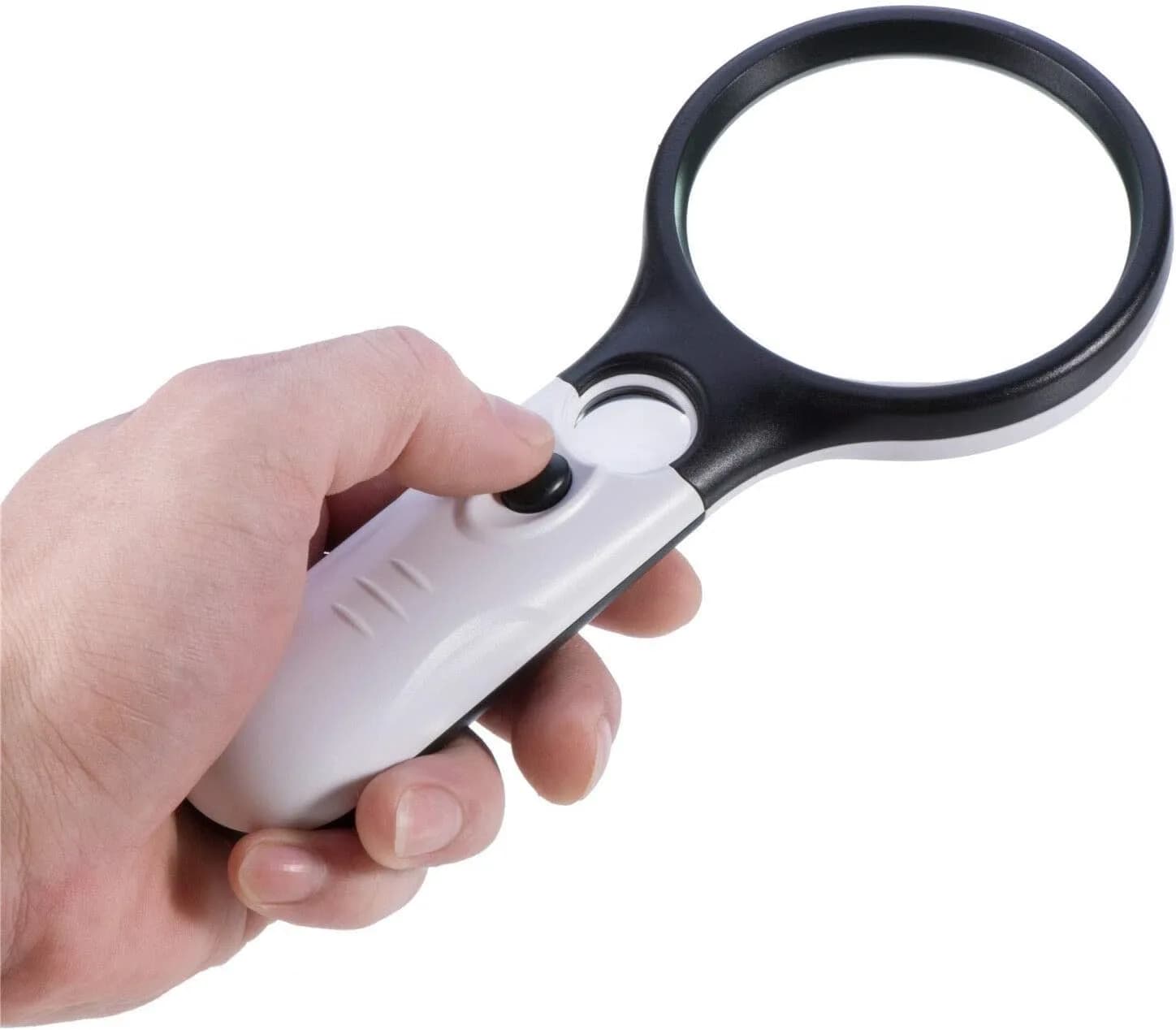 CUTE 4 U 100x Handheld Magnifying Glass with 3 LED Lights | 73mm Lens, 11cm Handle - main product image
