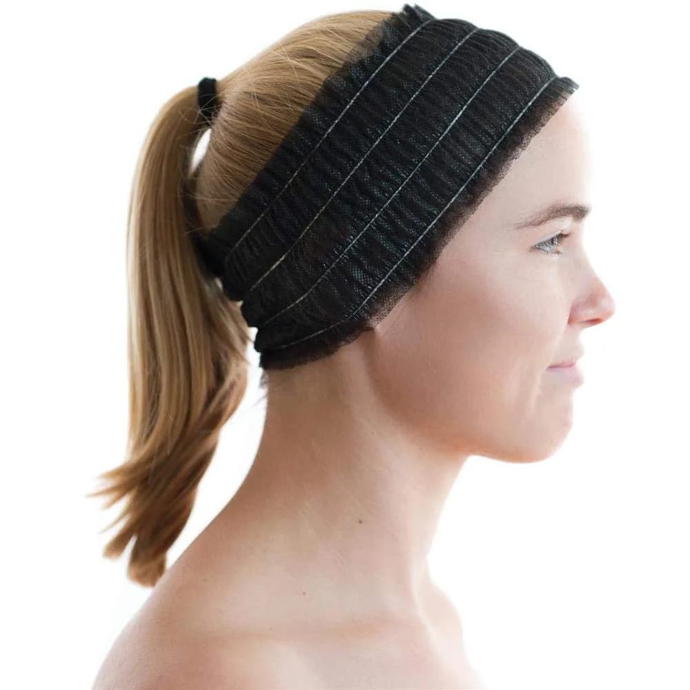 LIFESOFT Disposable Facial Spa Headbands Individual Wrapped, 100 Count (4" x 5.5" unstretched, stretches to 13") | Professional Use & Gentle Skin Fit - view 3