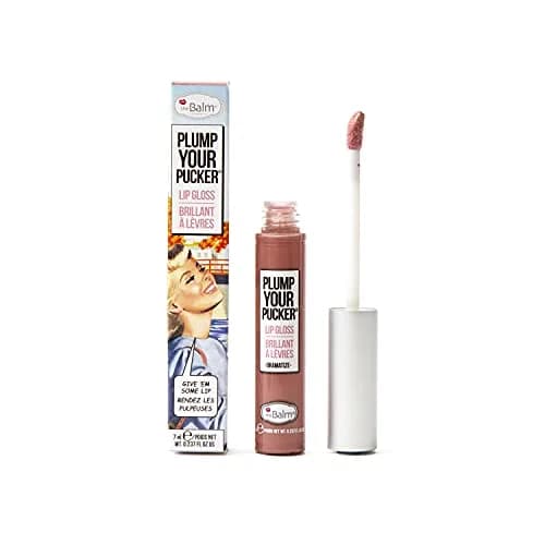 theBalm Plump Your Pucker Lip Gloss, Dramatize | Hydrating, Pigmented, Marine Collagen thumbnail 3