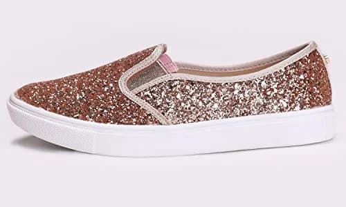 FEVERSOLE Women's Fashion Slip-On Loafers 8.5 M US | Trendy Casual Flat Rose Gold thumbnail 5