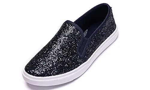 FEVERSOLE Women's Fashion Slip-On Sneakers Navy 8.5 M US | Trendy London Style, Comfortable & Non-Slip thumbnail 1