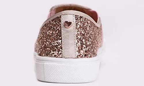 FEVERSOLE Women's Fashion Slip-On Sneakers Rose Gold Size 7.5 M US | Casual Flat Loafers with Comfort & Style thumbnail 8