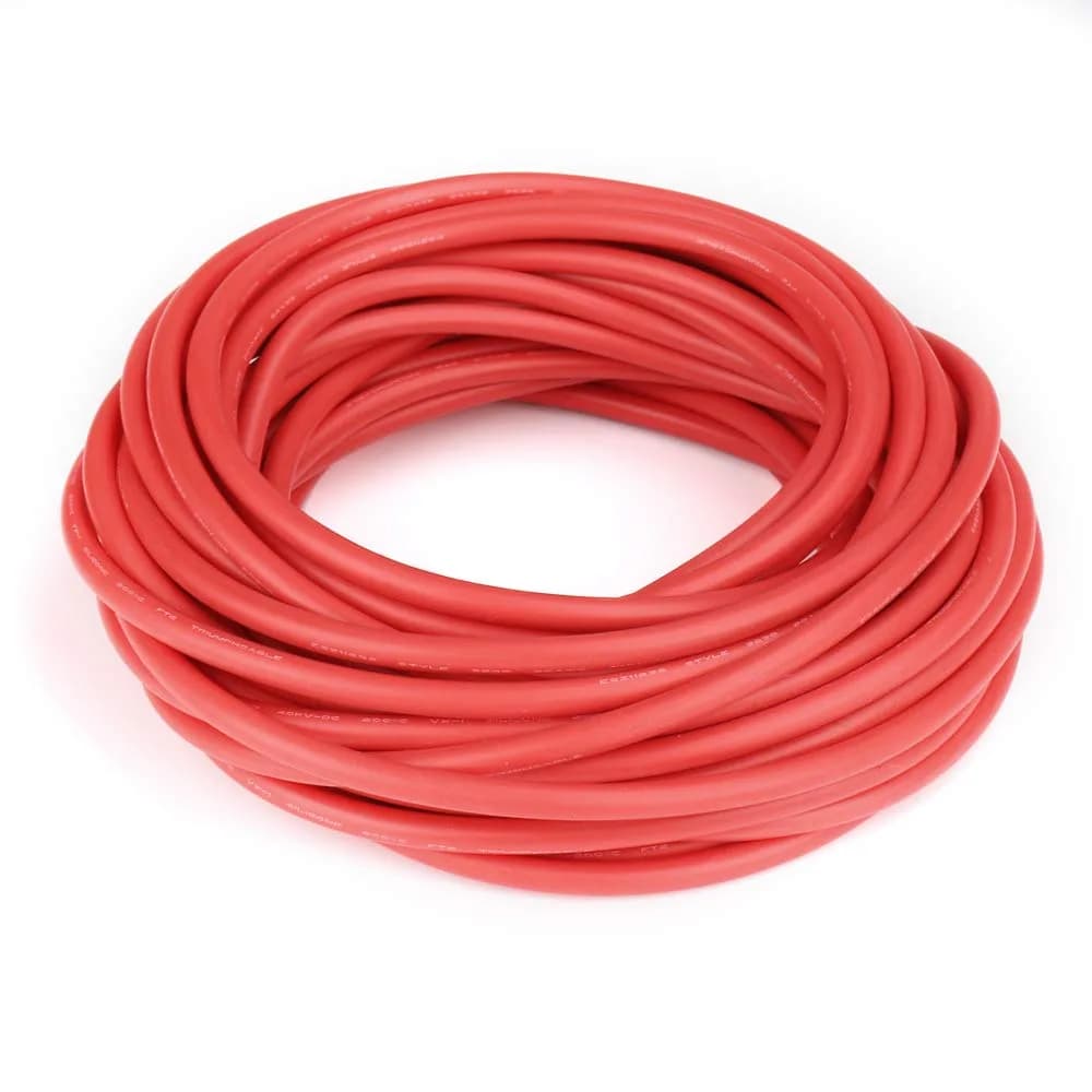 XJSXZC 22AWG 40KV Flexible Silicone Copper Wire Cable 10M (32.8Ft) | High Voltage, Red