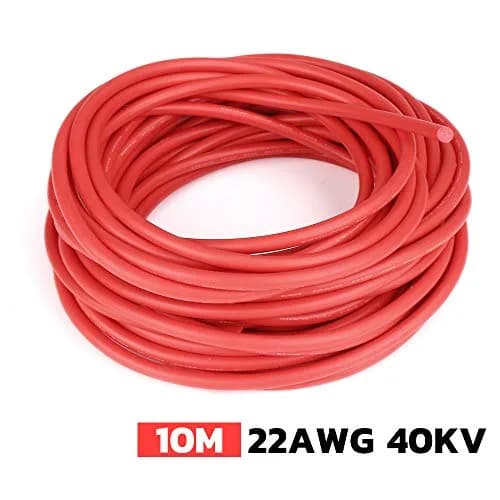 XJSXZC 22AWG 40KV Flexible Silicone Copper Wire Cable 10M (32.8Ft) | High Voltage, Red thumbnail 3