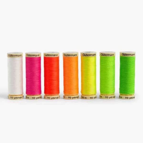 Gutermann Thread Set, Neon, 700m | Bright Polyester Sewing Thread for All Materials thumbnail 3
