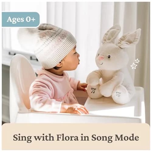 GUND Baby Flora Bunny 12-Inch Interactive Plush Toy | Musical, Animated, Soft for Babies 0+ thumbnail 4