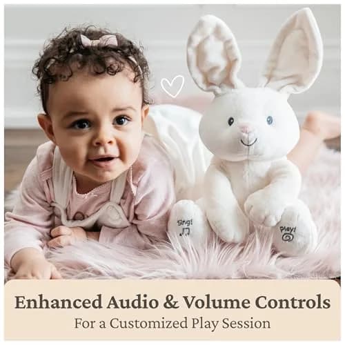 GUND Baby Flora Bunny 12-Inch Interactive Plush Toy | Musical, Animated, Soft for Babies 0+ thumbnail 6