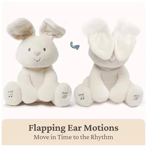 GUND Baby Flora Bunny 12-Inch Interactive Plush Toy | Musical, Animated, Soft for Babies 0+ thumbnail 2