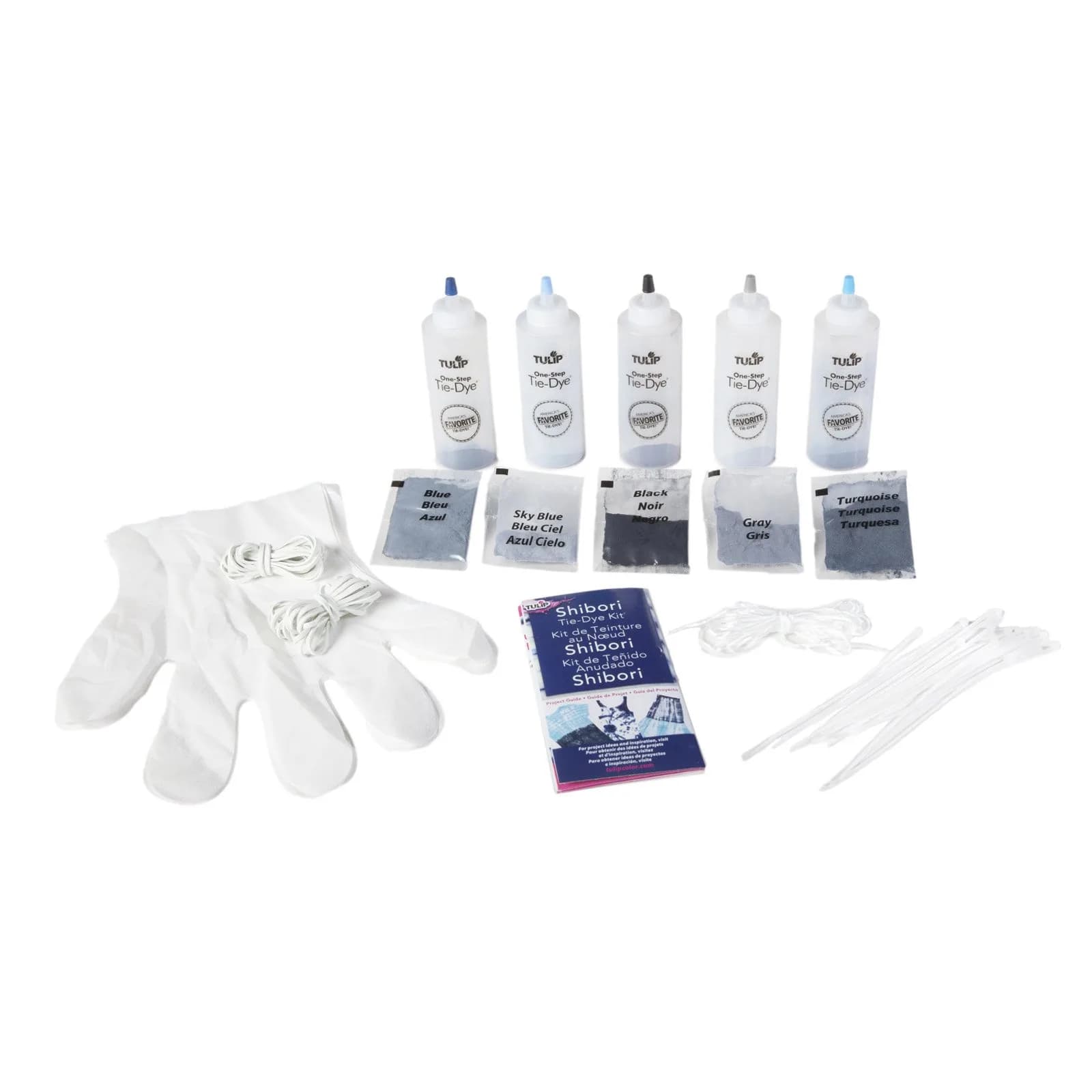 TULIP One-Step Tie-Dye Kit Shibori: Permanent Fabric Dye for Cotton, Rayon, Wool, Linen (5 Bottles) - view 2