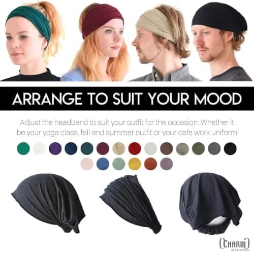 CHARM White Headband for Men, Japanese Style Head Wrap, L | Breathable, Secure Fit, Versatile Head Accessory thumbnail 9