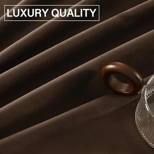 StangH Velvet Blackout Curtains 52"W x 84"L | Thermal Insulation & Privacy (110 characters) thumbnail 8