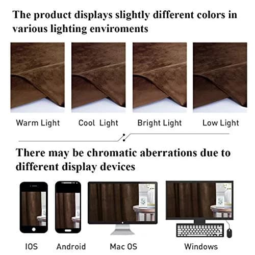 StangH Velvet Blackout Curtains 52"W x 84"L | Thermal Insulation & Privacy (110 characters) thumbnail 9