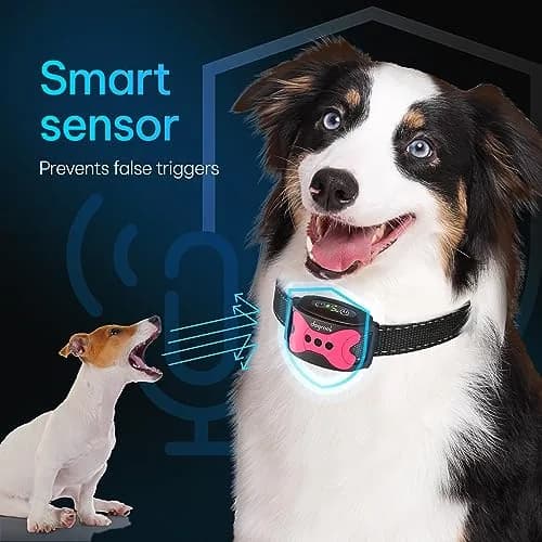 DogRook Humane Rechargeable Bark Collar for Dogs | Beep & Vibration, Waterproof, Pink thumbnail 3