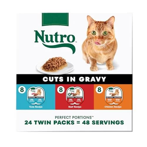 Nutro Perfect Portions Cuts Wet Cat Food Variety Pack 2.6 oz | Grain-Free, Complete Nutrition thumbnail 1