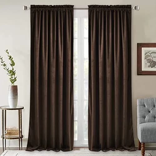 StangH Blackout Velvet Curtains 96 inches | Luxurious 300 GSM, Thermal Insulation, Privacy & UV Protection thumbnail 1