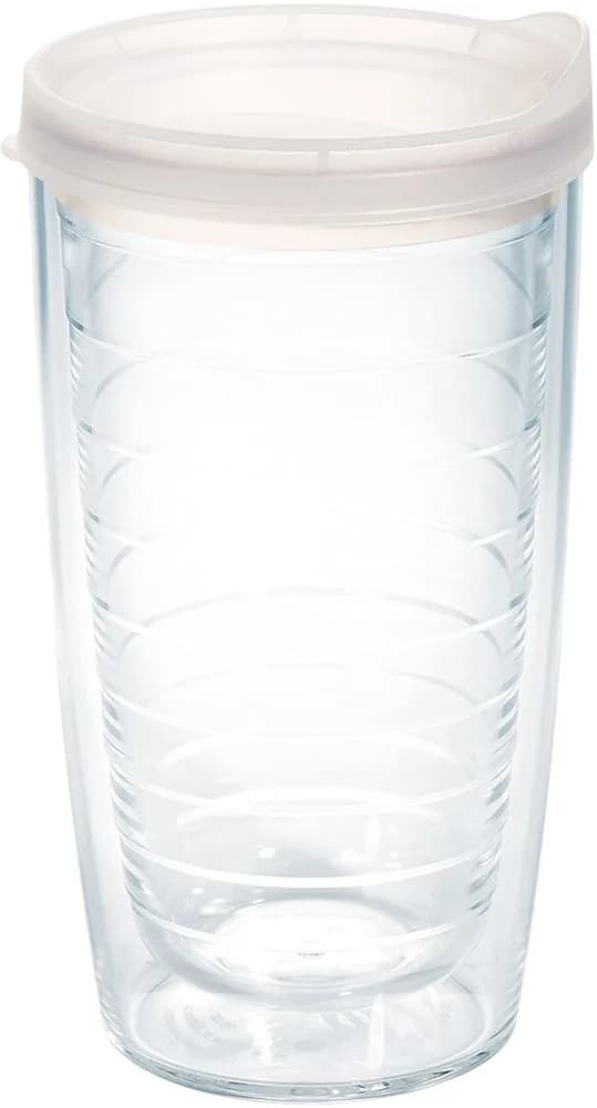 Tervis 16oz Clear & Colorful Lidded Insulated Tumbler | Keeps Drinks Hot & Cold, Made in USA