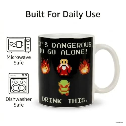 Pyramid America Zelda Mug - The Legend of Zelda Coffee Mug 11 oz - Ceramic Mug for Coffee, Cocoa & Tea Drinks thumbnail 5