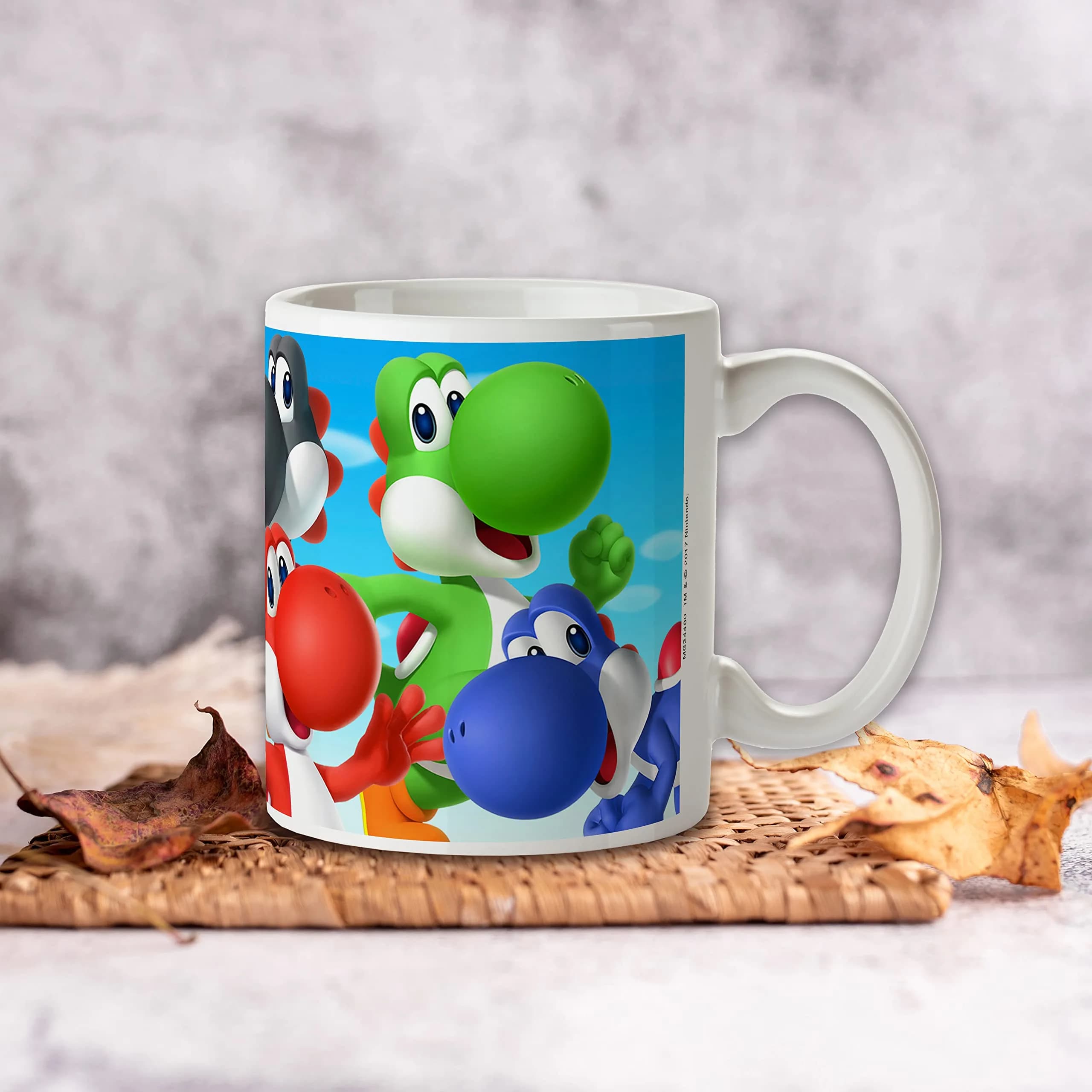 Pyramid America Super Mario Yoshi Mug - 11 oz. Ceramic Cup for Coffee, Cocoa & Tea Drinkers - Chip Resistant & Printed Both Sides — Yoshi Mug
