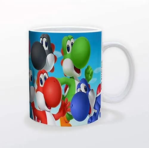 Pyramid America Super Mario Yoshi Mug - 11 oz. Ceramic Cup for Coffee, Cocoa & Tea Drinkers - Chip Resistant & Printed Both Sides thumbnail 5