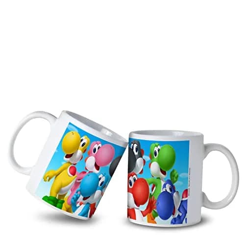 Pyramid America Super Mario Yoshi Mug - 11 oz. Ceramic Cup for Coffee, Cocoa & Tea Drinkers - Chip Resistant & Printed Both Sides thumbnail 2