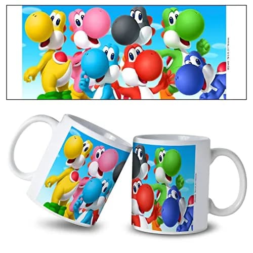 Pyramid America Super Mario Yoshi Mug - 11 oz. Ceramic Cup for Coffee, Cocoa & Tea Drinkers - Chip Resistant & Printed Both Sides thumbnail 3