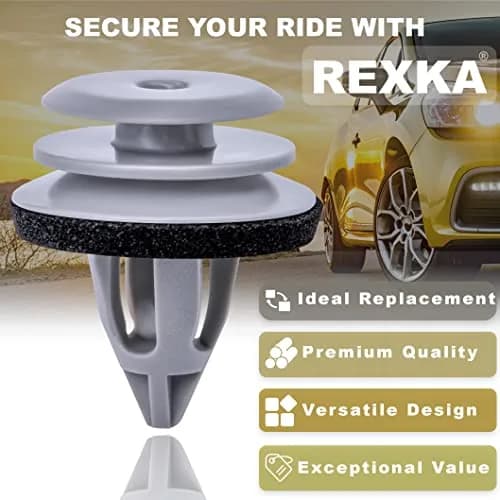 Rexka 30pcs Gray Door Trim Panel Retainer Clips Rivet Compatible with BMW 51418224781 51410407983 51430141025 | OEM-Quality Fasteners thumbnail 4