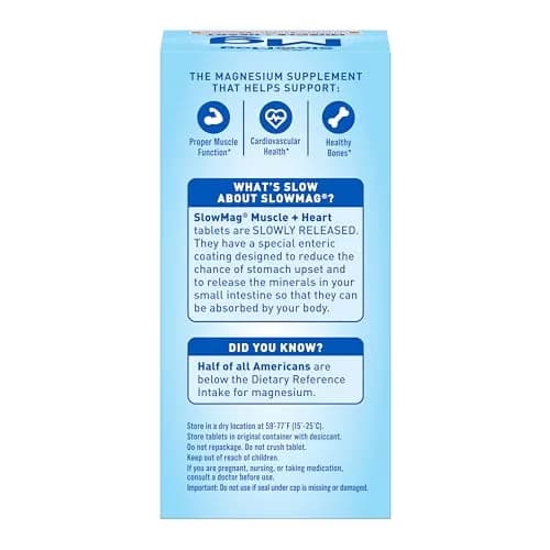 Slow-Mag Magnesium & Calcium Supplement 120 Tablets | Supports Muscle, Heart & Bone Health with High Absorption thumbnail 9