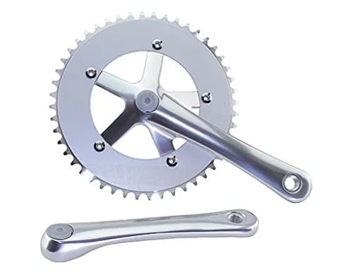 Lowrider Bike Alloy 8160 Track Crankset 48T 170mm Silver | 48T, 170mm, Alloy, Cycling Accessory