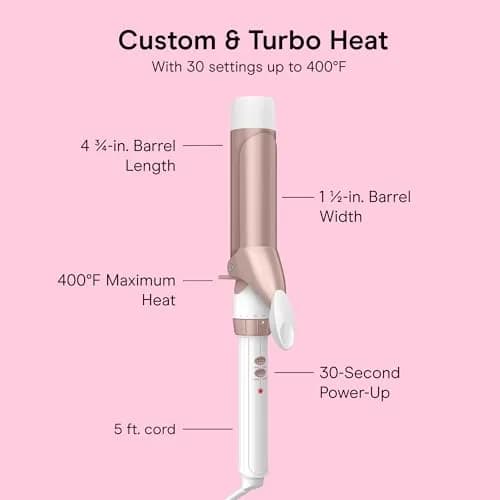 Conair Double Ceramic Curling Iron 1.5 Inch Barrel | Creates Soft Waves & Lasting Curls thumbnail 4