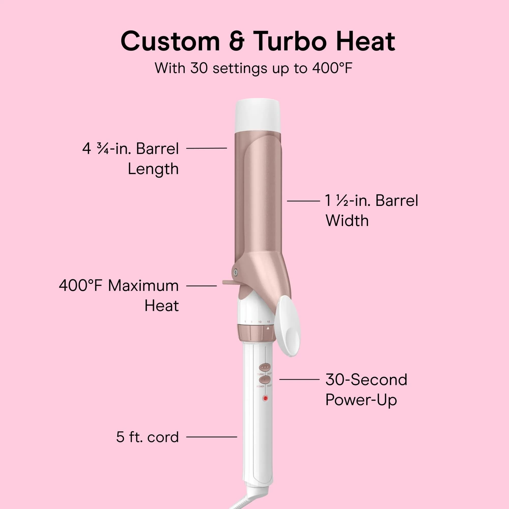 Conair Double Ceramic Curling Iron 1.5 Inch Barrel | Creates Soft Waves & Lasting Curls - view 4