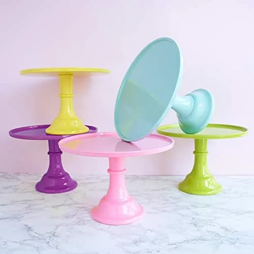 Twine Yellow Melamine Cake Stand | Durable Food Service Dessert Accessory (11.5 x 8 inches, Set of 1) thumbnail 7