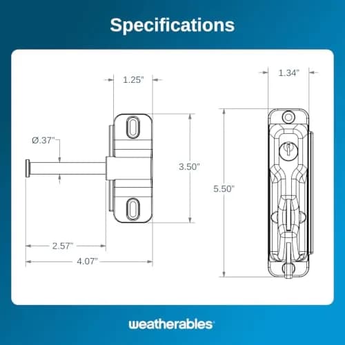 Weatherables Keystone 1-Sided Heavy Duty Lockable Gate Latch | Nylon Polymer Fence Gate Lock (1-Sided, Heavy Duty, Lockable) thumbnail 7