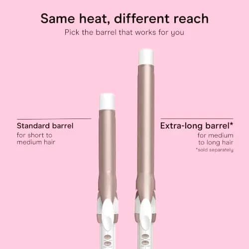 Conair Double Ceramic Curling Iron 1" Barrel White/Rose Gold | Beach Waves & Defined Curls thumbnail 8