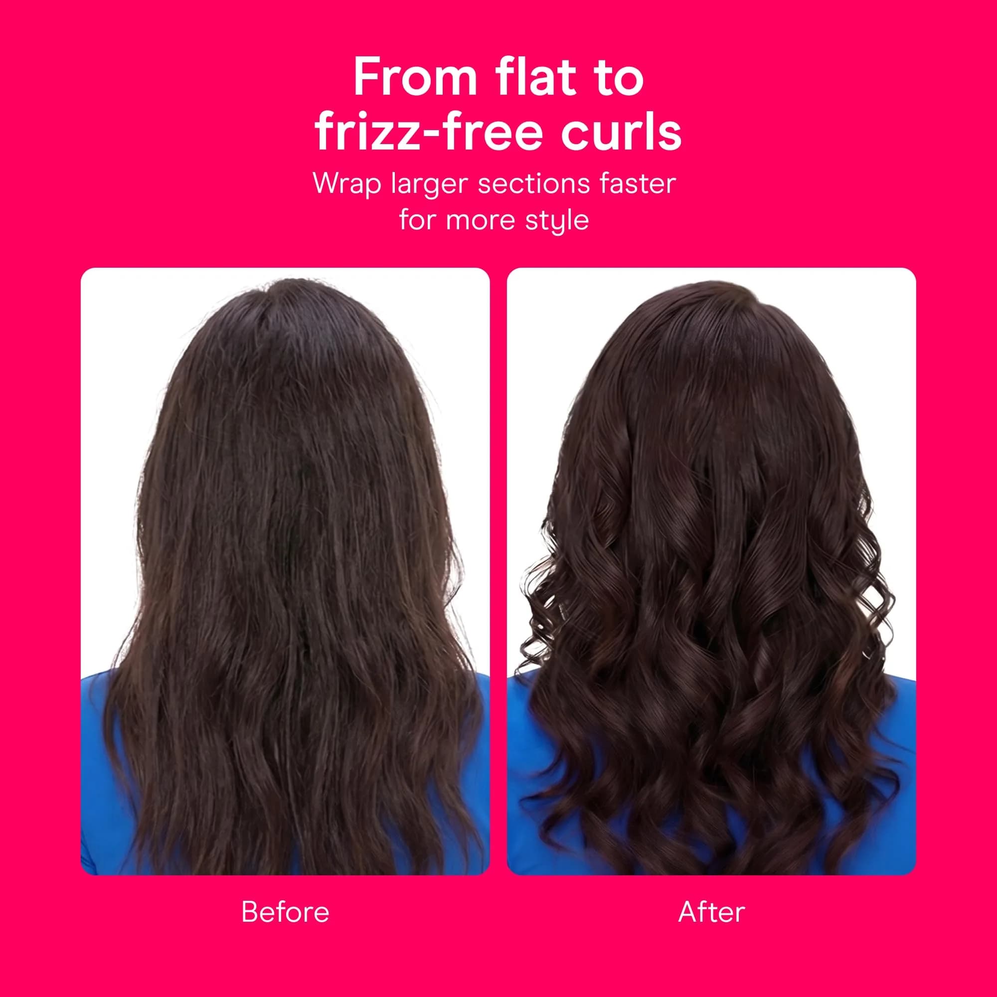 Conair Double Ceramic Curling Iron 1" Barrel White/Rose Gold | Beach Waves & Defined Curls - view 3