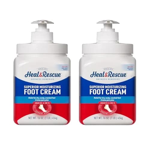Heal&Rescue Heel Rescue Foot Cream 16oz 2 Pack Unscented | Deep Moisturizer for Dry, Cracked Feet thumbnail 1