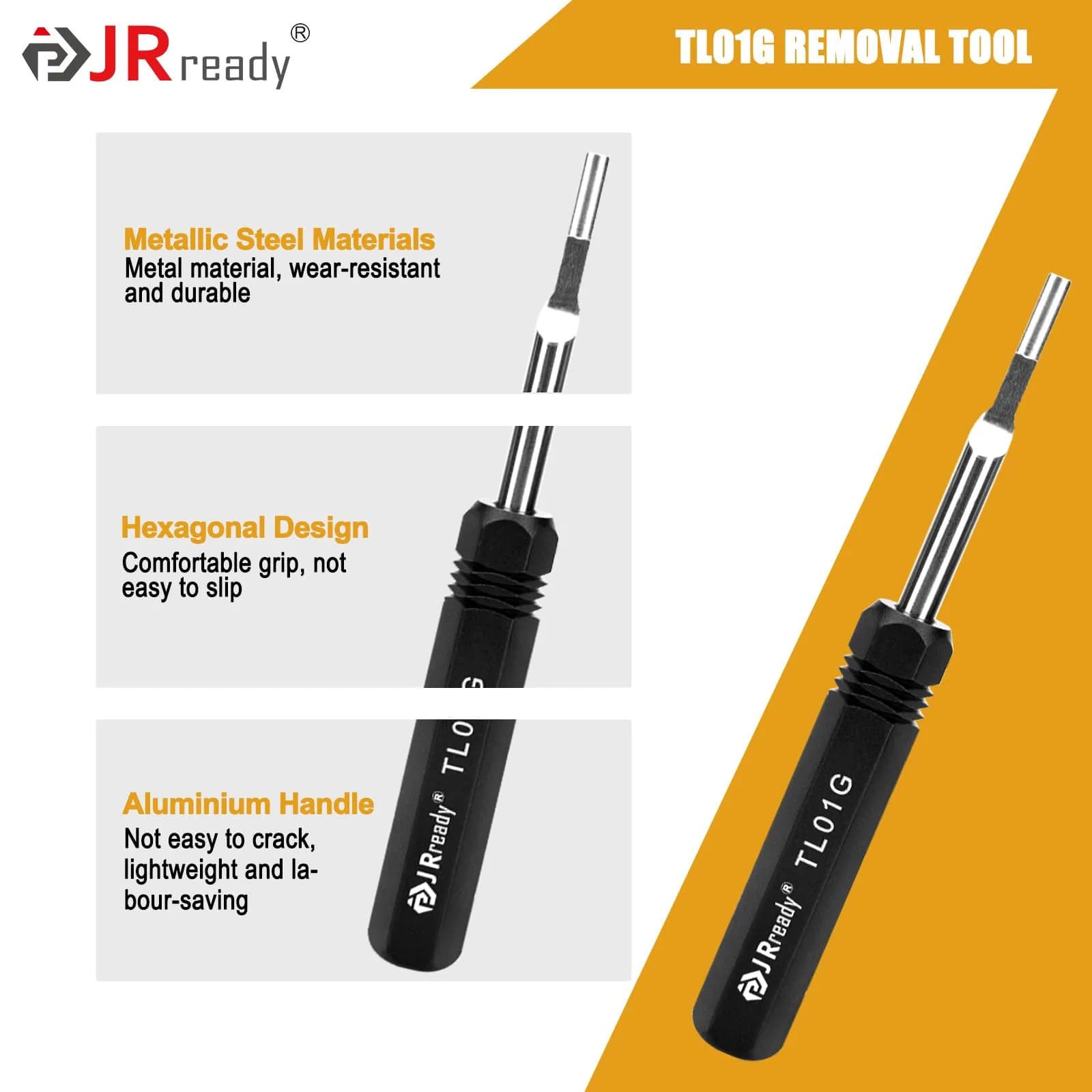 JRready TL01G Pin Removal Tool for HARTING, Wain, TE 16A Connectors | Alloy Steel Construction - view 6