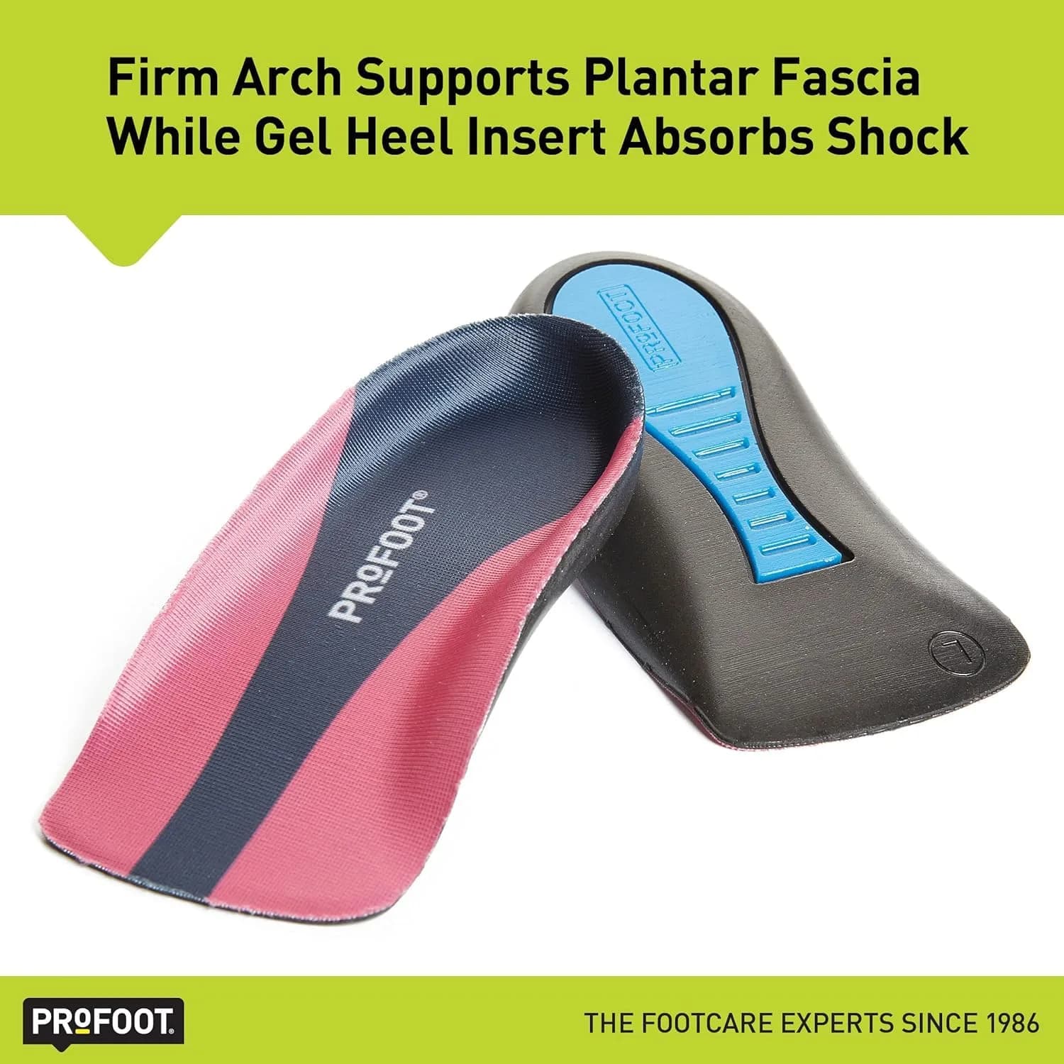 PROFOOT Plantar Fasciitis Orthotic Insoles for Women (Sizes 6-10) – Gel Heel Inserts for Instant Heel Pain Relief & Arch Support (2 Pairs) - view 4