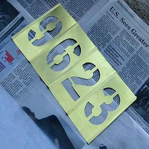 Deezio 1 Inch Brass Stencil Kit Numbers and Punctuations 15 Piece Set | Durable Brass for Crafts and Art thumbnail 2