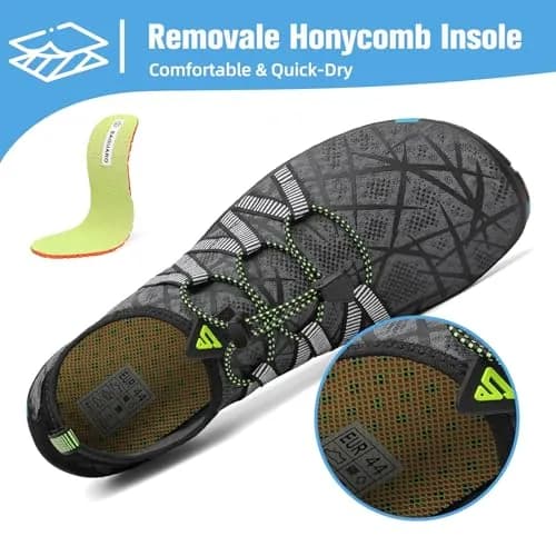 Mishansha Water Shoes for Women Men, Quick-Dry Barefoot Swim Shoes Grey | Non-Slip, Lightweight, for Beach & Water Sports thumbnail 5