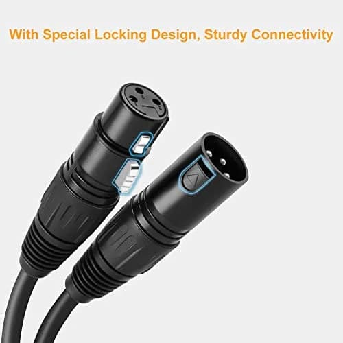 CableCreation 3ft XLR Male to Female Balanced Microphone Extension Cable | Locking Connectors, Double Shielding, Nickel Pins thumbnail 5