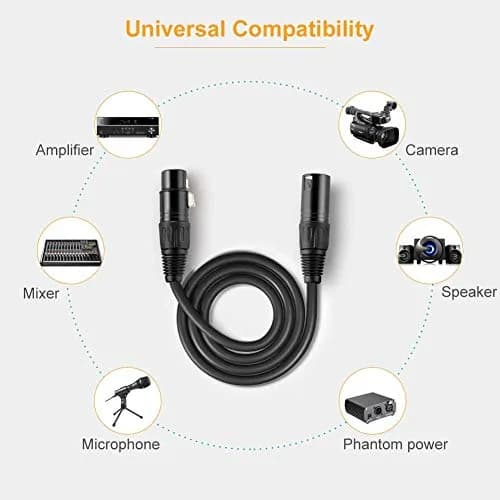 CableCreation 3ft XLR Male to Female Balanced Microphone Extension Cable | Locking Connectors, Double Shielding, Nickel Pins thumbnail 8