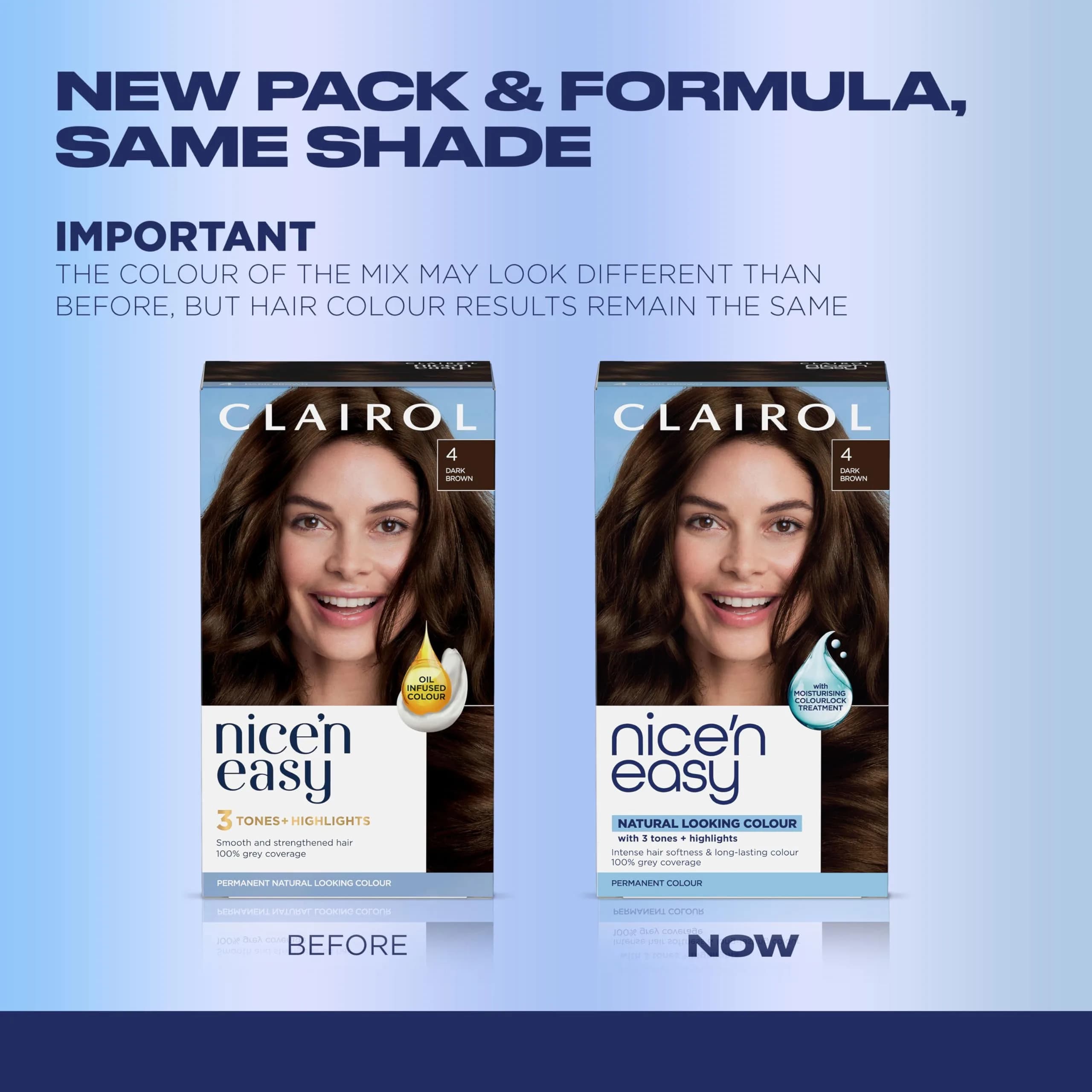 Clairol Nice'n Easy Permanent Hair Dye 4 Dark Brown | 6.26 Fl Oz Pack of 1 - view 2