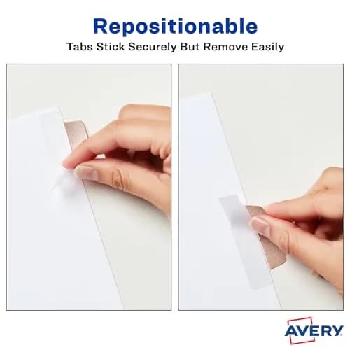 Avery Margin Ultra Tabs, 2.5" x 1" | Metallic Repositionable Page Flags (70-120 chars) thumbnail 3