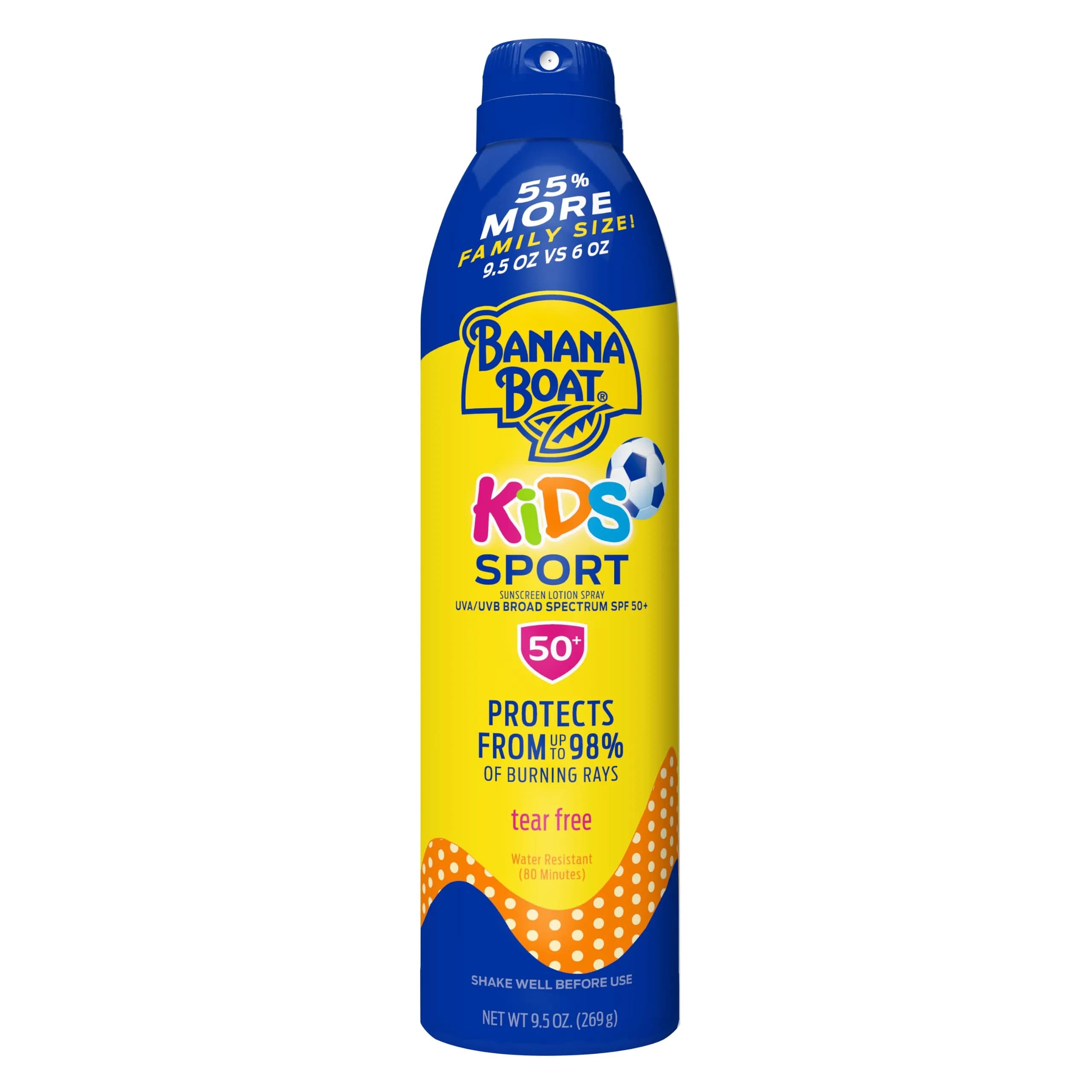 Banana Boat MAX Kids Sunscreen Spray SPF 100, 177ml (6 oz) | Pediatrician Tested for Sensitive Skin — 50 Sun Protection Factor (SPF) / 9.5 Ounce