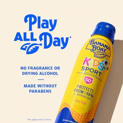 Banana Boat Sport Kids Sunscreen Spray SPF 50+ 269ml (9.5 Fl Oz) | Water Resistant 80 Min thumbnail 4