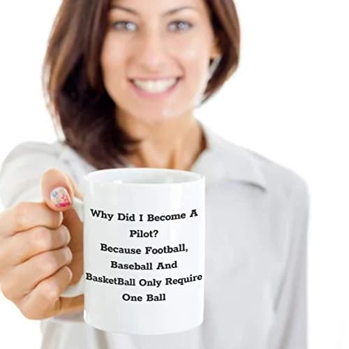 CuteNation White 355ml (12 Fl Oz) Ceramic Mug | Funny Pilot Gift Idea thumbnail 4