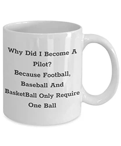 CuteNation White 355ml (12 Fl Oz) Ceramic Mug | Funny Pilot Gift Idea thumbnail 2